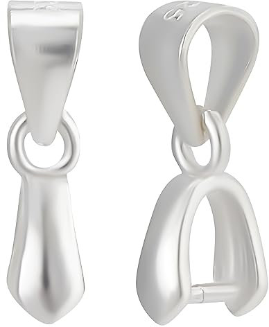 Beebeecraft 1 Box 10 Anhängerklemmen 925 Sterlingsilber Eispickel Anhängerverschluss Verbindungsstücke Für DIY Halskette Ohrringe Baumelnde Anhänger Kunsthandwerk Schmuckherstellung