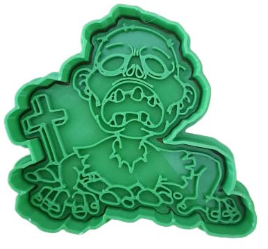 Tagliabiscotti.it - Zombie Testa Mod.2 Halloween - Cookies cutter - Formina - Stampo per biscotti o decorazioni torte in pasta di zucchero - 8,5cm x 7,5cm x 1,2cm