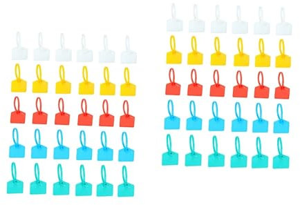 UKCOCO 200stücke Kabelbinder Mit Beschriftungslabel Selbstverriegelnd Für Netzwerkkabel Und Stromleitungen Robust Zufällige Farben Für Zuhause Büro Und Werkstatt