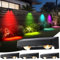 BrizLabs Luz Solar Jardin, 4 Piezas LED Luces Solares Exteriores 11 Modos Impermeable Aplique Pared Exterior Lampara para Valla Patio Escaleras Terraza, Blanco Cálido/Blanco Frio/Cambian de Color