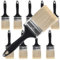 ZOENHOU 10 Pieces 3 Inch Paint Brush Set, Paint Brush Decorating with Treated Plastic Handle, Professional Paint Brushes Tools for DIY Paint, Home, Furniture, Fences, Deck, and Wall Trim
