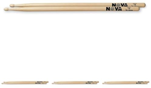 Vic FIrth - NOVA Drumsticks - 7A - Wood Tip (Pack of 4)