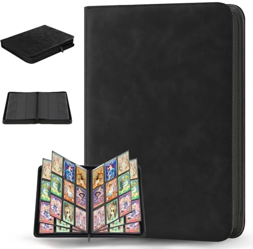 Classeur Cartes, Album pour Cartes à Collectionner, Classeur pour Cartes à Collectionner, 30 Pages Capacité de 540 Cartes, Deux Côtés Album Classeur pour Carte, 9 Côtés pour MTG, Sports, TCG (A)