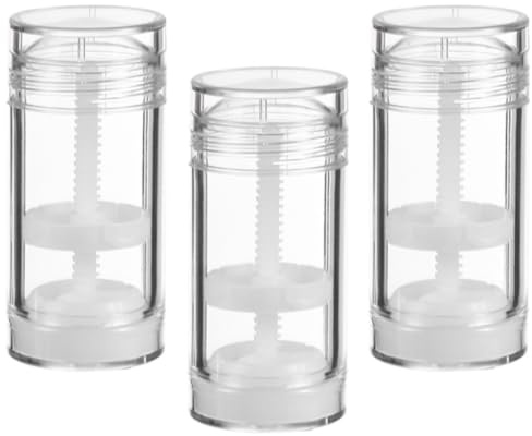 NUSITOU Rouge à Lèvres Vides Rechargeables Capacité 15g Lot de 3 Tubes en As Couvercle Étanchéité et Nettoyage Facile, pour Maison et Voyage