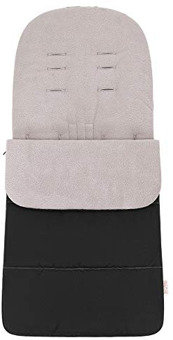 Babycurls Fleece Lined Snuggly Cosytoes Footmuff Universal Fitting for Pushchairs Strollers Prams Buggys Baby Joggers 95-100cm Grey