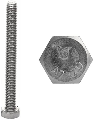FASTON® Sechskantschrauben M10x60 Edelstahl A2 V2A (10 Stück) DIN 933 Gewindeschrauben Sechskant Schrauben Maschinenschraube Vollgewindeschrauben Maschinenschrauben