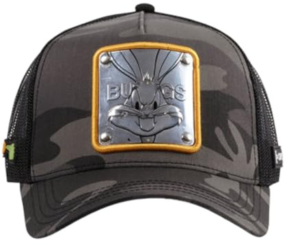 Capslab Bugs Bunny Looney Tunes Grigio Mimetico Berretto da Camionista