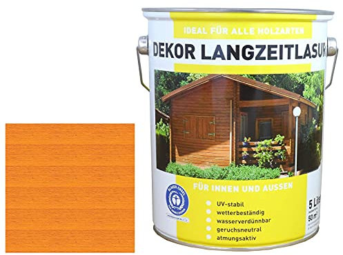 5 Liter Premium Holzlasur LF | Holzschutzlasur | Feuchteschutz | Teak | made by Wilckens