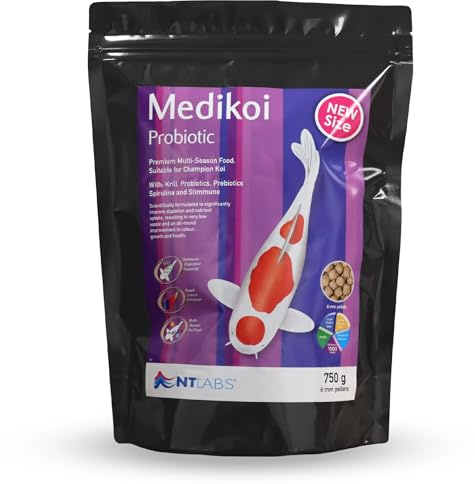 NT Labs Medikoi Probiotic Multi-Season Pond Fish Food 6mm Pellets (750g)
