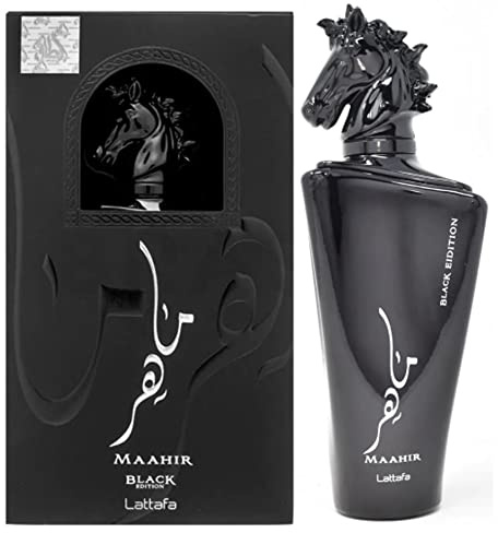 Maahir Black Edition Perfume 100 ml EDP fragancia árabe de larga duración 24 horas para hombres y mujeres