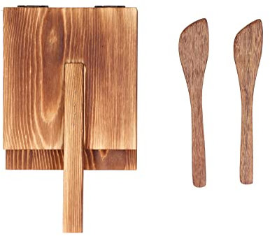 Tortilla-Presse, Holz, Multifunktional, Rutschfester Holzgriff, Feine Verarbeitung, Teigpresswerkzeug