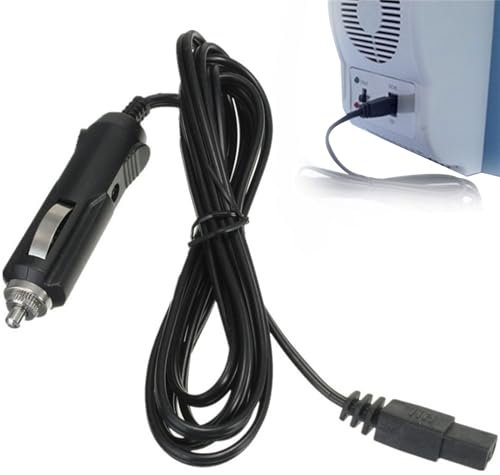 Car Refrigerator Power Cord - Auto cigarett lightr Extension Cable, DC Socket Adapter | 12V 24V Power Cord for Car Fridge, Freezer, Cooler, Ideal for RV, Truck, SUV, Camping Trips