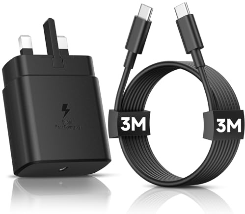 45W USB C Charger for Samsung Galaxy S26/S26+/S26 Ultra/ S25/S25+/S25 Ultra | S24/S23/Z Fold 6/7/A56/A55/A17/A16, Phone Charger USB C Plug Fast Charge Type C Plug Fast Charging with USBC to USBC Cable 3M
