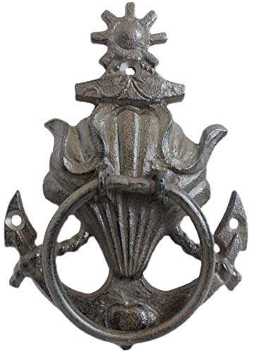 Türklopfer, Türklopfer Antik Gusseisen Anker Jakobsmuschel Türklopfer Retro Wand For Garten Hof Haustür Einfache Einweihungsparty