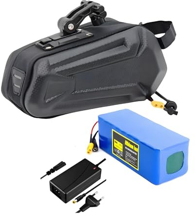 Batteria 36V 10Ah 10S3P Al Litio Per Bicicletta Elettrica Monopattino Con BMS Integrato 30 Celle Borsa Impermeabile Caricabatterie 42V 2A XT60 DC5521