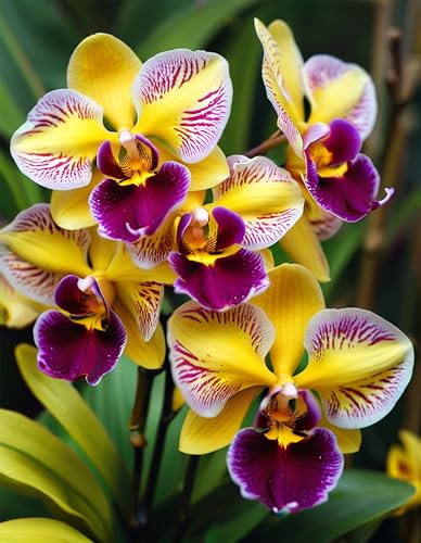 Nianxi Diamond Painting Erwachsene,Blume Diamant Painting Bilder,Phalaenopsis-Orchidee Diamants Painting Erwachsene Für Home Wand Decor,Frauen Geschenk.