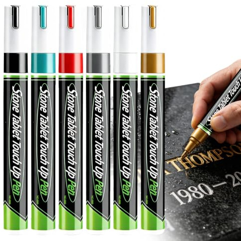 Rotuladores de Pintura al óleo para la Reparación de Lápidas, 6 colores