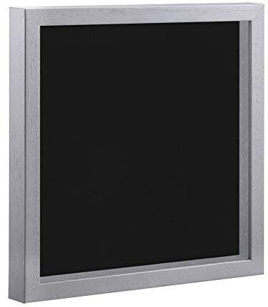 Objektrahmen 1,5 cm tiefer Bilderrahmen aus Massivholz VARIO36 inkl. Gratis Zugabe 40x40 cm Silber matt (lackiert)