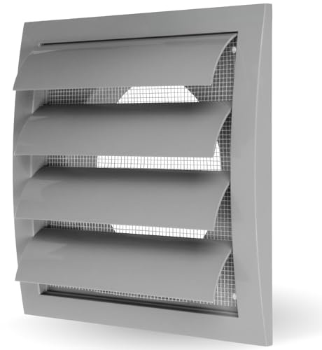 Vent Systems Couvercle de Conduit d'aération Gris avec clapet Anti-Retour - pour Chauffage, Refroidissement et Ventilation - Intérieur et extérieur, 125mm