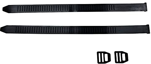 Riloer 390mm cinghie di ricambio dello specchio di traino in gomma con Cilps per auto SUV Trailer RV Truck, universale antiscivolo regolabile Tow Morrors sostituire cinghie, nero, 2pcs