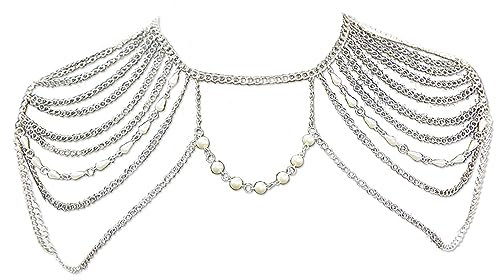 Catena A Tracolla con Strass di Perle NICENEEDED, Catena di Imbracatura Da Spalla In Cristallo Da Sposa, Catena per Il Corpo con Nappe Bling Accessorio per Catena per Bikini Da Festa In Gioielli Delic