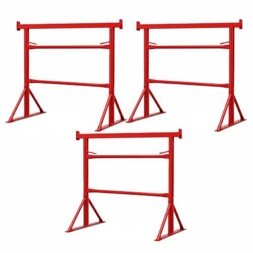 3X Builders Trestles Size.3 Adjustable Steel Stands 1.0m-1.8m