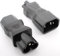 VISSQH 2 Pezzi 250V 10A IEC 320 C14/C13 a C5/C6 Adattatore di Alimentazione per bollitore,IEC alimentazione adattatore di prolunga 3 Pin Plug Power Connettore AC per laptop,monitor UPS