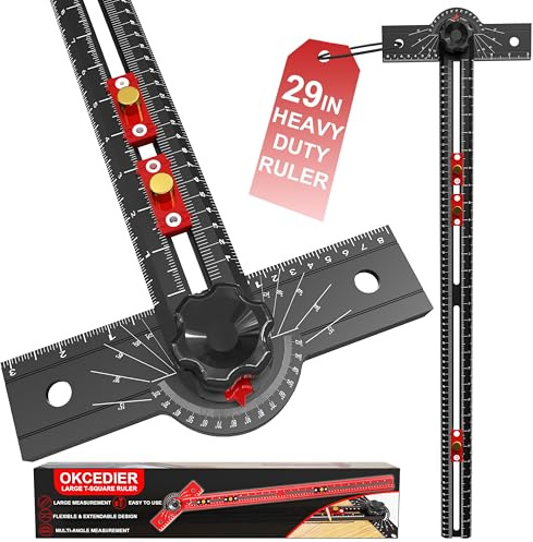 74cm Équerre en T de Menuiserie Outil de Mesure à Angle Réglable 15-165°