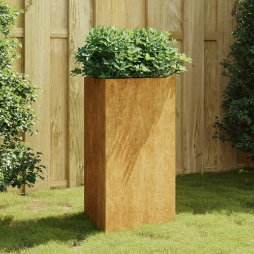 Fioriera rialzata, da giardino, per la prima colazione, aiuola, 50 x 43 x 75 cm, in acciaio, per giardino sul tetto, terrazza, balcone, giardino
