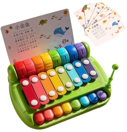 Klavier Xylophon,Pädagogisches 8-Tasten Sinneswahrnehmung,Schlaginstrument Musikspielzeug - Für Mädchen Kindergarten Wohnzimmer