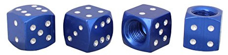 Ventilkappen rote Blau Blue Dice Ventilkappe Alu Ventilkappen Reifenventilkappen Ventilkäppchen LKW Auto Motorrad Fahrrad Trucks Bike Rot Reifen Luftventilkappen