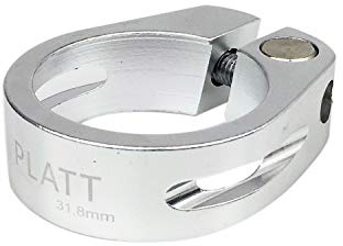 PLATT Fahrrad Sattelklemme super leicht Alu Sattelkloben 28,6/31,8/34,9 mm (Silber, 34.9mm)
