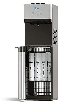 Brio Self Cleaning Bottleless Water Cooler Dispenser, UL Approved, Stainless Steel, Point of Use Drinking Water Filter, Hot, Cold, and Room Temperature