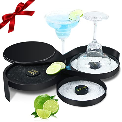 Artilife Margarita Rimmer, Barman Outil à cocktail Margarita en verre 3 niveaux