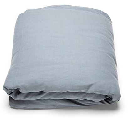 LinenMe Housse de Couette 155 x 220 en 100% Lin – Housse de Couverture, Housse de Couette, Linge de lit en Lin lavé – Thermorégulateur, hypoallergénique – Slate Blue