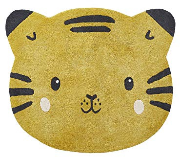 Vertbaudet Kinderzimmer Tiger-Teppich PANDAFREUNDE senfgelb ONE Size