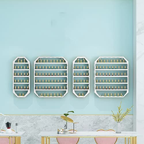 Wandregal Nagellackregal Nagellackständer Metall Nagellack Display Organizer Regal Wandhalterung Aufbewahrung Aufbewahrungsregal Ablagen Kombinierte Regal Für Lippenstifte,ätherisches Öl ,Nagelstudio