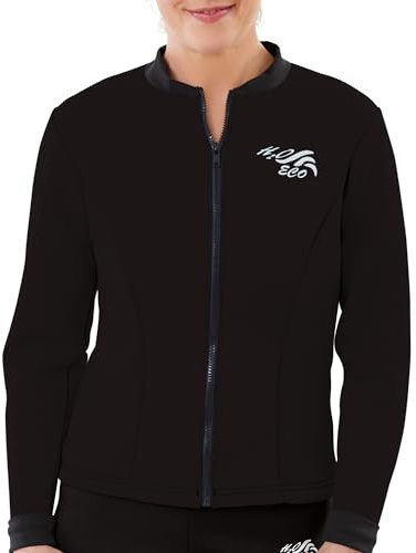 H2O Wear Women's Neoprene Fitted Jacket, Black, L