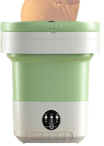 Portable Washing Machine, Foldable Washing Machine - 2 in 1 Portable Smart Washing Machine for Home Smart Washing Machine with 3 Washing Modes and Drain Basket for Light Clothes, Socks, Kids Clothes