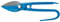 Tijera hojalatero 200 mm, acero inoxidable, mango ergonómico, corta chapas metálicas, ideal para trabajos de metalistería y bricolaje.