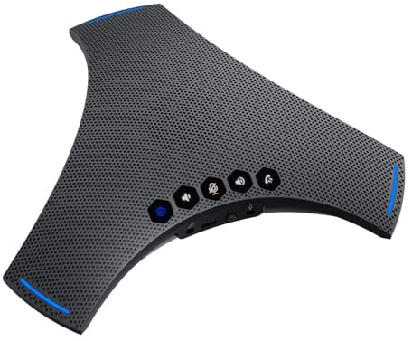 TOALLIN S68 Speakerphone, Wireless Conference Microphones with Speaker, 360° Omnidirectional Voice Pickup, Bluetooth & USB Computer Speaker and Noise-Reduction Mics for Business Meetings
