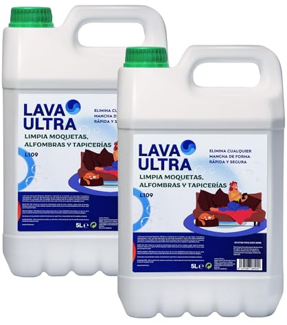 LavaUltra L109 Limpiador para Moquetas y Tapicerías, 10 Litros, Limpiador para Alfombras, Sofás y Textiles en Spray,Eficaz Contra Manchas Difíciles,Quitamanchas