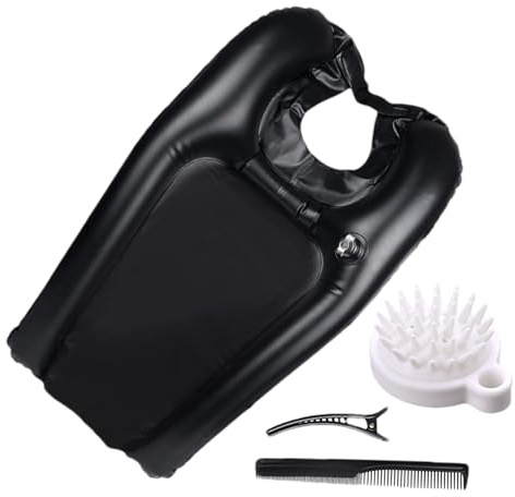 Bacino gonfiabile per lavare i capelli, in PVC, per la testa del salone mobile, per shampoo feriti, supporto per il collo, per anziani, donne incinte, bambini