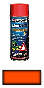 StickersLab - MACOTA Tuning Vernice Spray Fluorescente Smalto Acrilico NON COLA (Arancio Fluo)