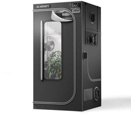 AC Infinity CLOUDLAB 733 Advance Grow Tält, 91 cm x 91 cm x 183 cm tjockaste 2,5 cm. Stavar, högsta densitet 2000D diamant Mylar duk, 3 x 3 för hydroponik inomhusodling