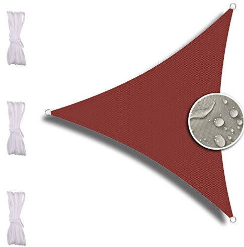 ZQXFZ Toldo Parasol 3 x 4 x 5 m, Para jardín, Flores, plantas, protección Solar, eliminador, Impermeable, Color Rojo oxidado