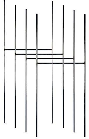 LIKOSEA Kraftiga H-pinnar i metall, 4 stycken, medellängd, perfekt för 4 mm/5 mm korrugerade skyltar, utomhusanvändning, företag, fastigheter, evenemang