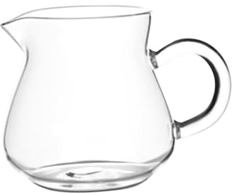 Milageto Transparenter Milchausgießer, Teetasse, Kaffeekanne, Teekanne, Soßentasse, Glas, Milchkännchen, Krug, Mini-Karaffe, Kaffeetasse für Kaffeegetränke, 250 ml 7 x 5.5 x 8.3 cm