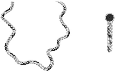 Diesel Herren-Edelstahlkette-Schmuck-Set