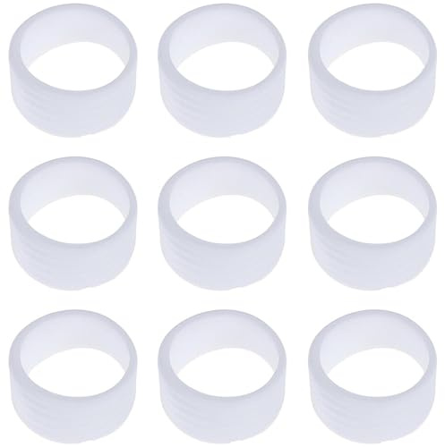 usefulbeauty 9 Stück Griffband Abschlussgummi - Tennisschläger Band Grip Silikon-Handgriff Fix Ringe Stretchy Schlägerhandgriff Gummiring | Für Squash Badminton Racquetball Bunt
